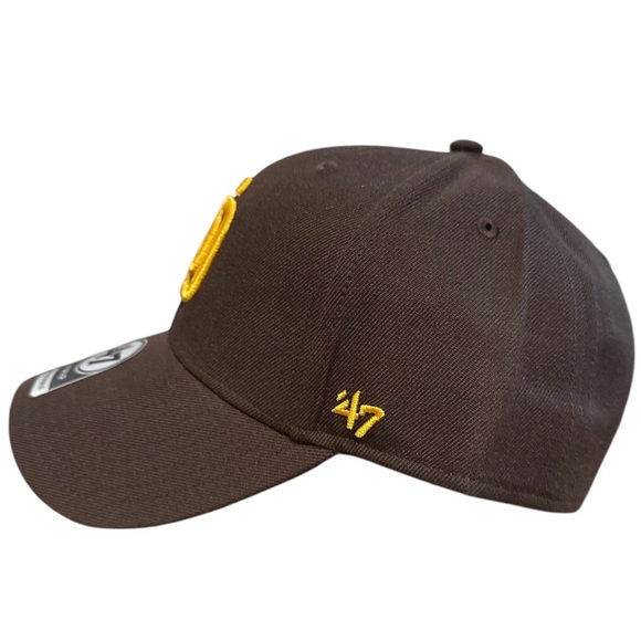 🆕 San Diego Padres Hat Cap Velco Back Mens Brown Yellow 47 Baseball Hat - Picture 2 of 5
